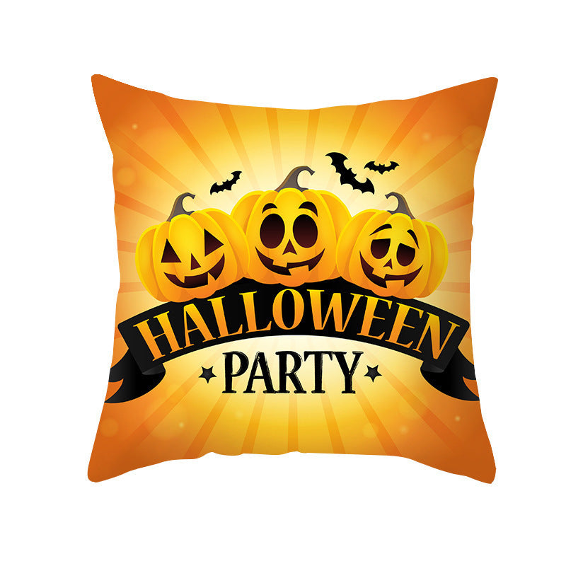 40 Style Halloween Pillowcase Pumpkin Letter Fly Velvet Pillow Cushion Cover