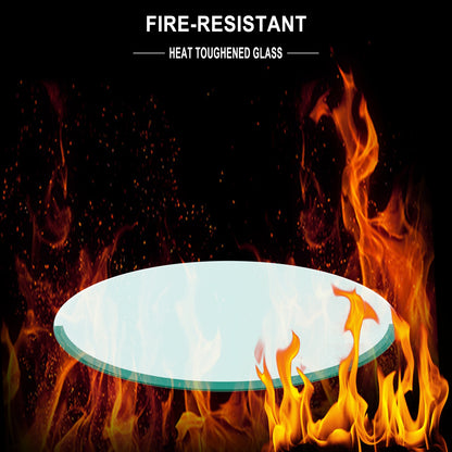 US Local 36 Round Tempered Glass Table Top 1 4 Thick Flat Polished Edge Clear