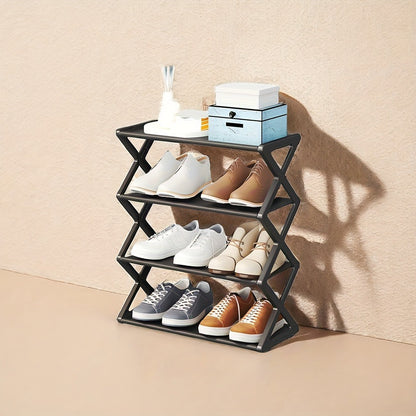 US Local 4-layer X Shoe Rack, Home Storage Supplies, High-quality Multi-layer Storage Rack, Shoe Rack At The Entrance Of The Living Room And Bedroom