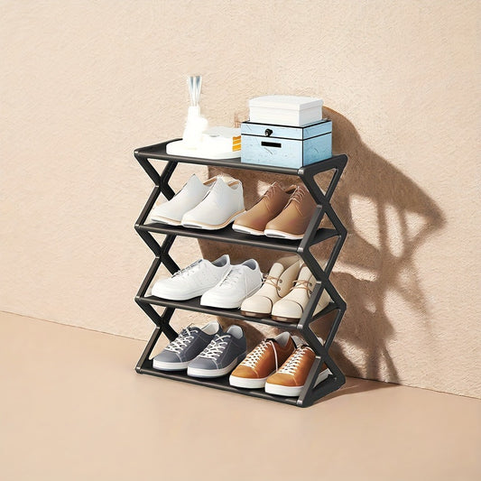 US Local 4-layer X Shoe Rack, Home Storage Supplies, High-quality Multi-layer Storage Rack, Shoe Rack At The Entrance Of The Living Room And Bedroom