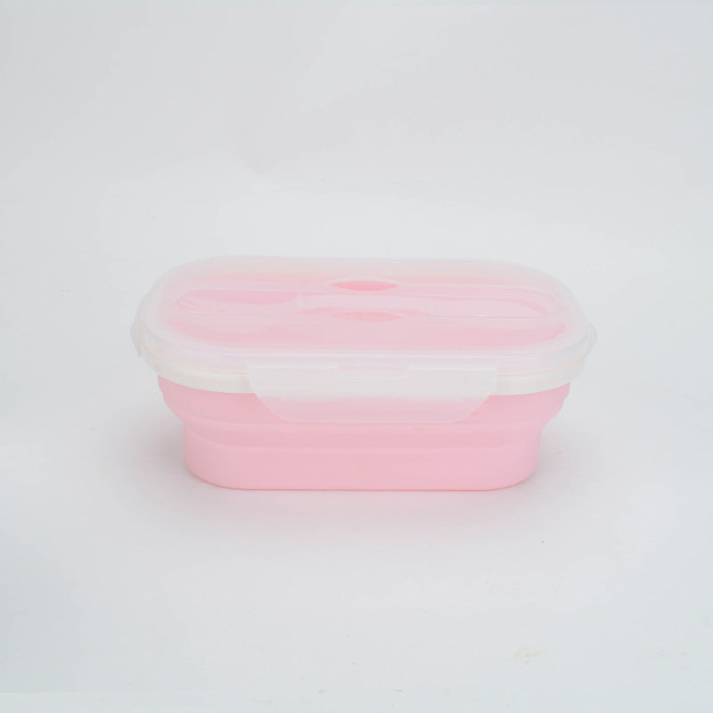 USA Local Portable foldable silicone lunch box