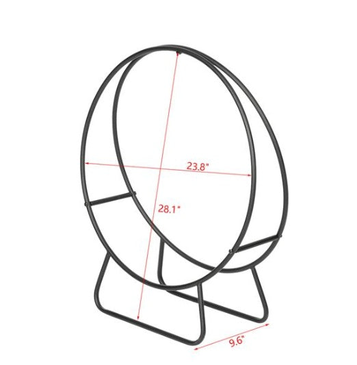 US Local 24 Inch Round Indoor Outdoor Wrought Iron Fireplace Wood Stand