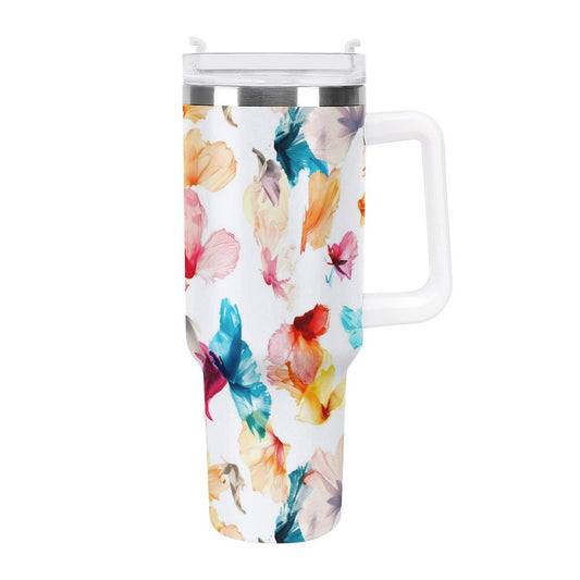 PHDT00241 POD US Local Tumbler 40 oz Large Capacity Car Cup Casual, Flower