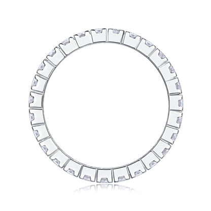 US Local Multi-row Diamond Ring Luxury Fashion Set Moissanite Silver Ring