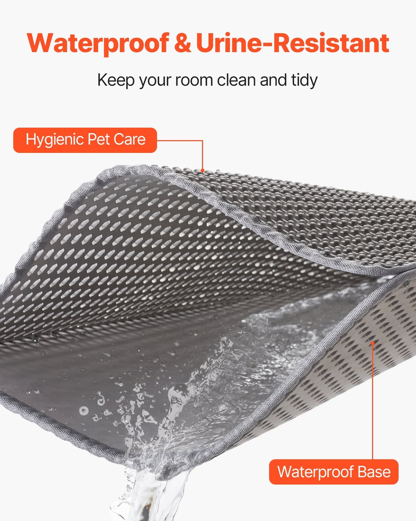 US Local Cat Litter Trapping Mat 30 X 24 In Double Layer Honeycomb Non-Slip & Urine-Proof