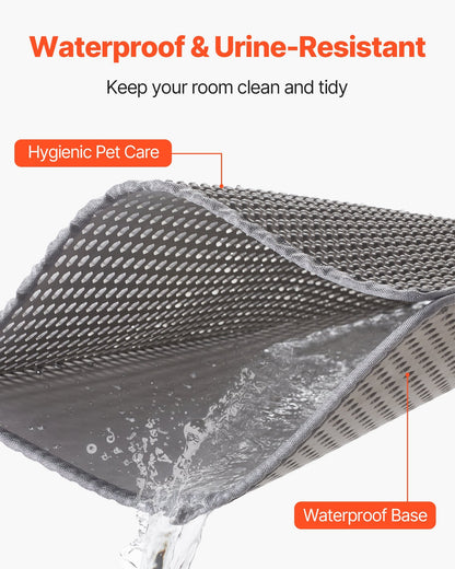 US Local Cat Litter Trapping Mat 30 X 24 In Double Layer Honeycomb Non-Slip & Urine-Proof