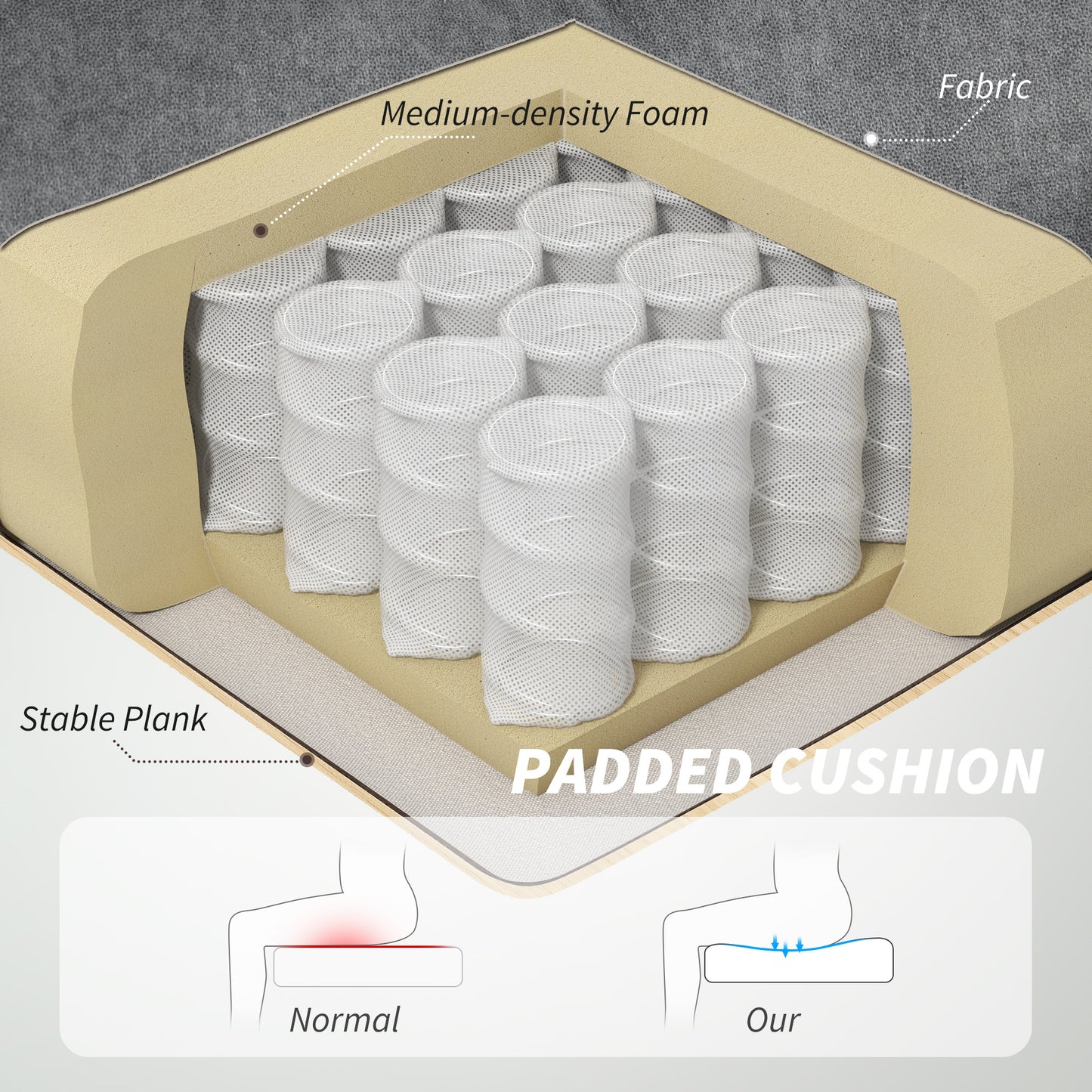 Executive Office Chair, Desk Chair With Flip-up Armrest, Diamond Fabric Computer Chair For Home Office, Charcoal Gray