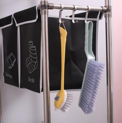 US Local Laundry Basket 3-tier Laundry Sorter With 4 Removable Bags For Organizing Clothes, Laundry, Light Laundry, Dark Laundry, 3 Hooks