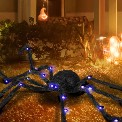 US Local HOMCOM 3.25 Outdoor Halloween Decoration, Light-up Oversized Spider Halloween Prop With Light Up Bendable Legs