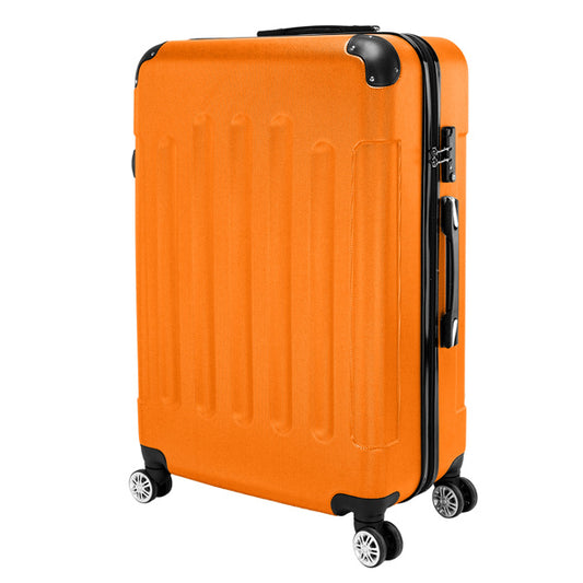 US Local 3-in-1 ABS Trolley Case 20 Inches, 24 Inches, 28 Inches Orange