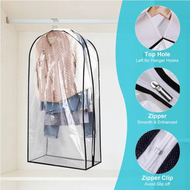 US Local 5 pcs Set Of Hanging Clothes In A Bag  Dustproof And Waterproof