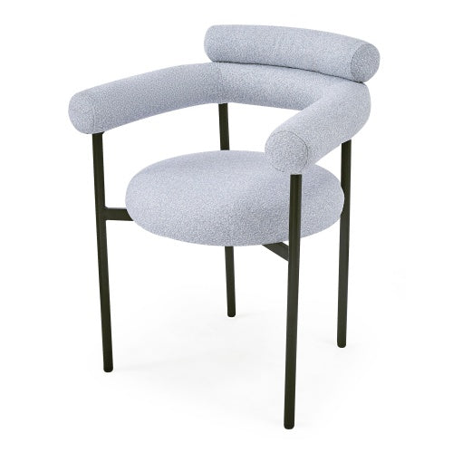 US Local Upholstered Armchair Dining Chairs With Metal Legs