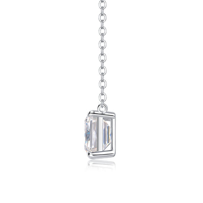 Mirage In The Mirror - A Trendy Diamond Pendant Necklace Set With Octagonal  Moissanite S925 Sterling Silver And Platinum Plating