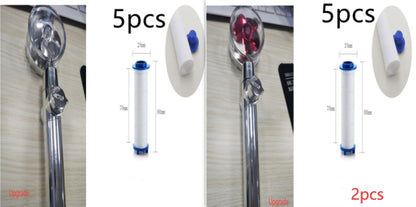 Turbo Propeller Shower Head Water Saving High Preassure Flow 360 Degrees With Fan Extension Showerhead Rainfall With Holder