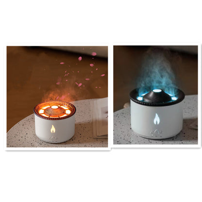 US Local New Two-color Spray Ring Volcano Humidifier