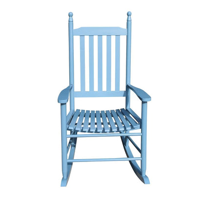 US Local Wooden Porch Rocker Chair Blue