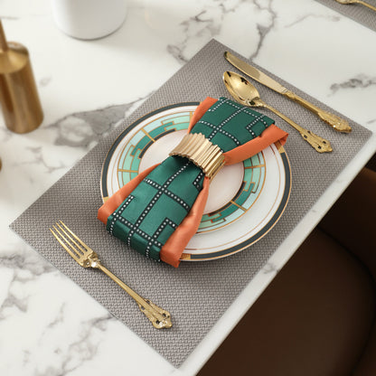 Creative Weaving Leather Placemat Waterproof