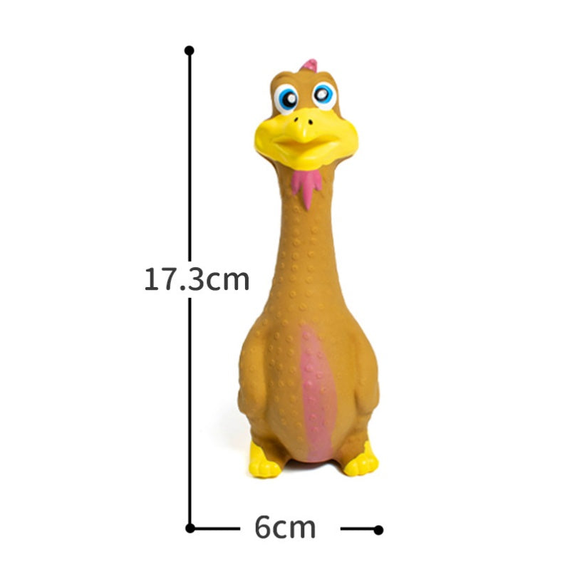 US Local 3pcs Latex Screaming Chicken Toys Eco Friendly TPR Pet Squeaky Dog Interactive Play Chew Toys