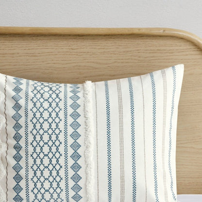 US Local Full Queen Cotton Printed Duvet Cover Set With Chenille