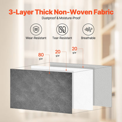 US Local 90L Large Storage Bags, 6 Pack Clothes Storage Bin, Foldable Closet Organizers Containers With Handle, Nov-woven Fabric Storage Bag For Clothing, Blanket, Comforter, Bed Sheet, Pillow Grey