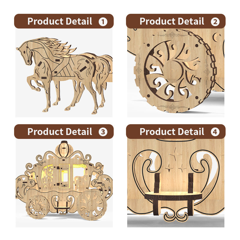 US Local Home Fashion Simple Princess Amelia Carriage Modeling Puzzle Toys