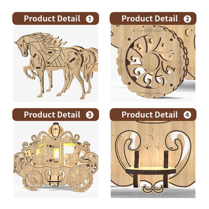 US Local Home Fashion Simple Princess Amelia Carriage Modeling Puzzle Toys