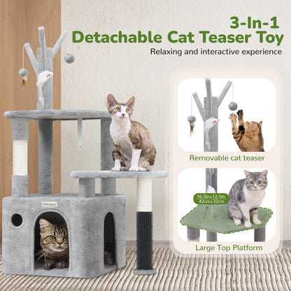 US Local 44 Inch Cat Climbing Frame Light Gray