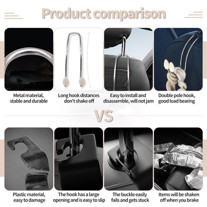 US Local 4 PCS Multi-functional Vehicle-mounted Storage Hook ,Car Seat Back Storage Hook