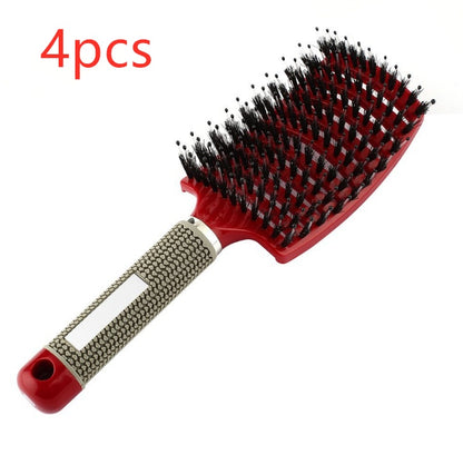 US Local Hairbrush Anti Klit Brushy Haarborstel Women Detangler Hair Brush Bristle Nylon Scalp Massage  Teaser Hair Brush Comb
