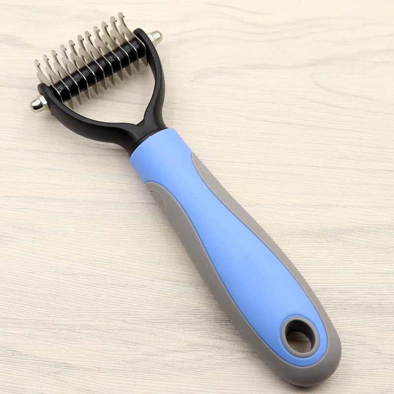 US Local Pet Long-haired Dogknot Comb Double-sided Blade Dog