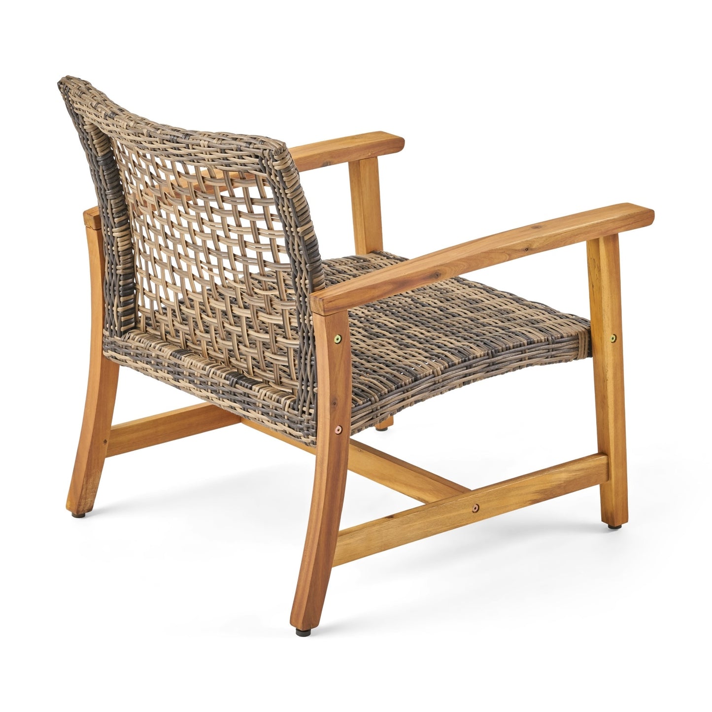 US Local HAMPTON WOOD   WICKER CLUB CHAIR