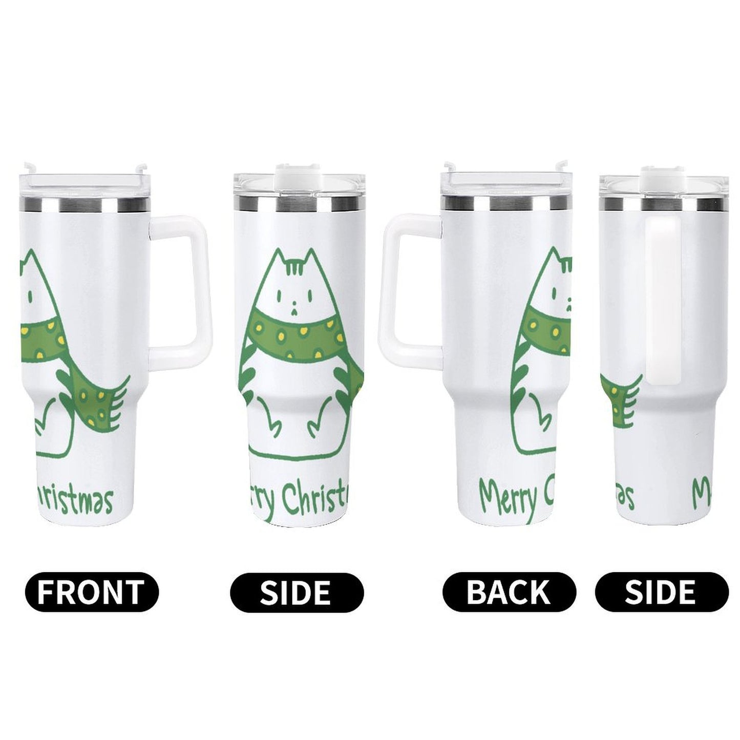 PHDT00018 POD US Local Tumbler 40 oz Large Capacity Car Cup Christmas Cat