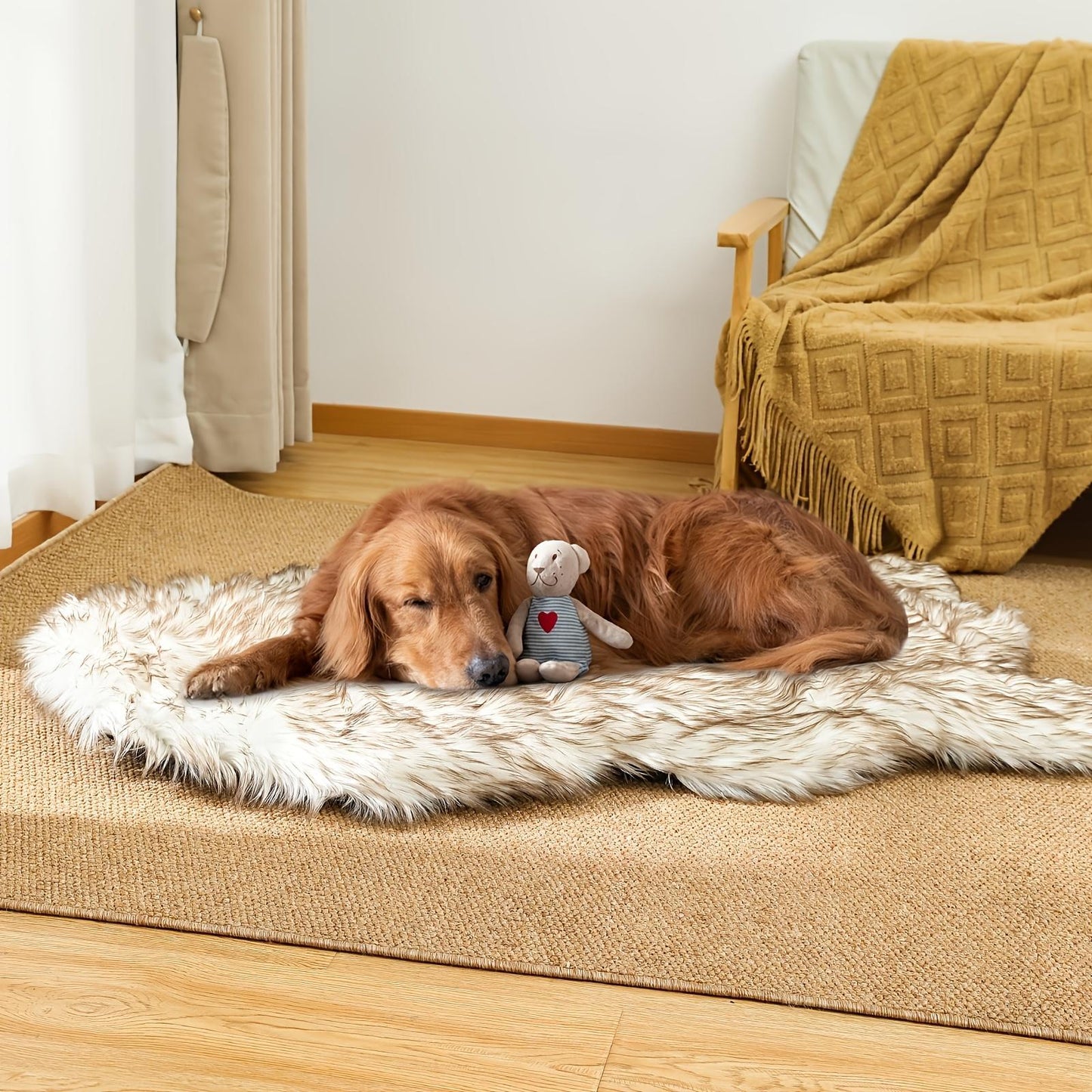 US Local Luxury Faux Fur 5 Inches Thick Super Soft Memory Foam Dog Bed With Soft Removable Please Note That This Product Is Shipped By Yourself For The Average Shipping Cost