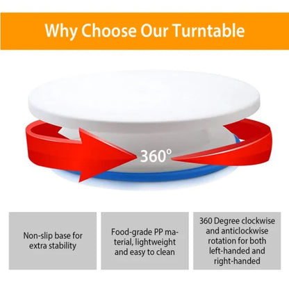 US Local 11 Inch Rotating Cake Turntable With 108 Cake Decoration Items Set