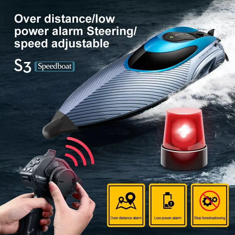 US Local 4DRC S3 45km H Remote Control Boat Kids Toy WATER-COOLED High Speed RC Ship US