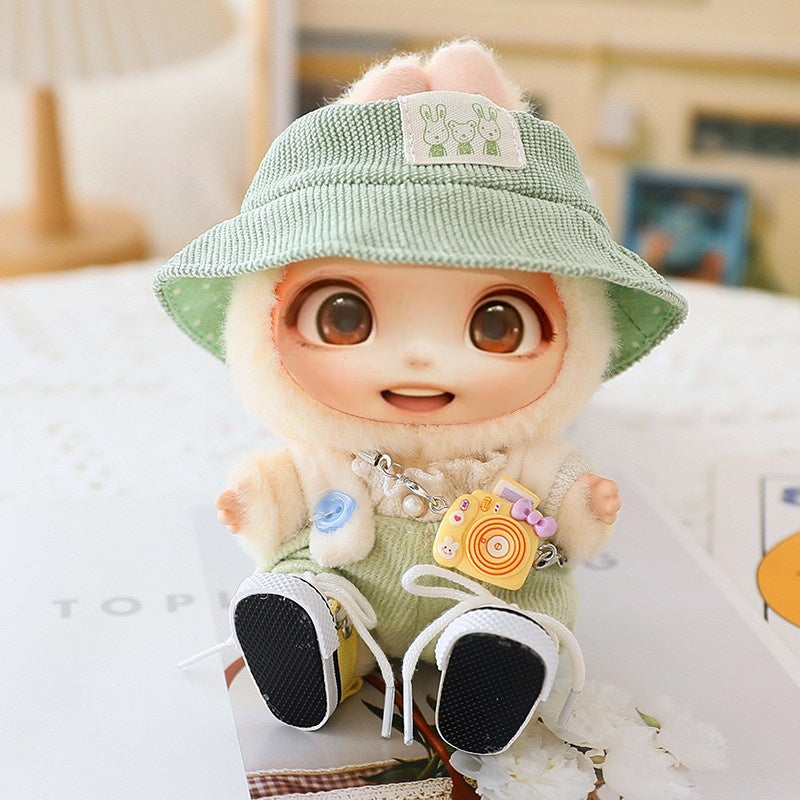 US Local 5PCS-Set Cute Hat Shoes Doll Clothes Outfit Set For LABUBU 15CM-17CM Doll, Adorable Dress Up Accessories For Doll - Dolls Not Included
