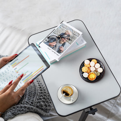US Local Silver Gray Computer Desk With Brake
