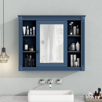 US Local Wall Mounted Bathroom Storage Cabinet Modern Wall Cabinet With Mirror Mirror Cabinet