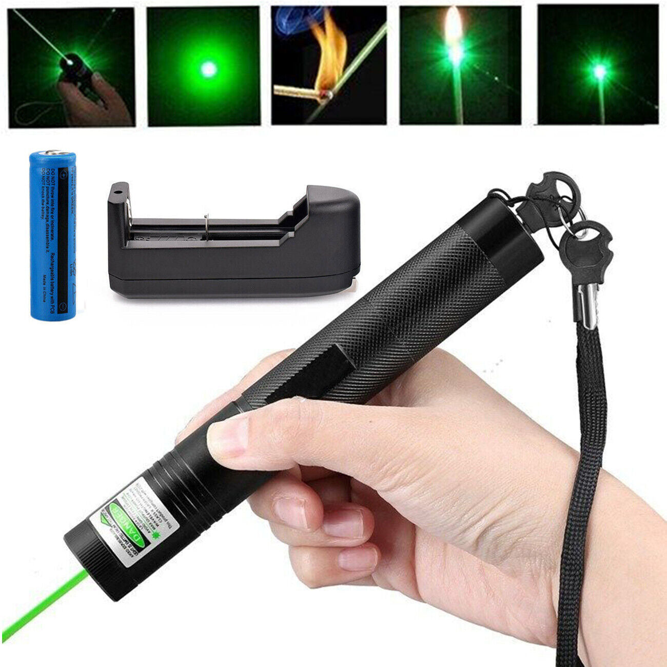 US Local 9900Mile Strong Green Laser Pointer Pen Light Visible Beam Lazer AAA Torch 532nm USB Rechargeable Flashlight