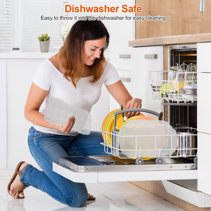 US Local 2Pcs Plastic Egg Holder Stackable Egg Storage Box Egg Rack For Refrigerator 18 Cavity Per Container Dishwasher Safe