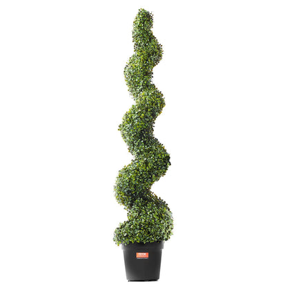 US Local VEVOR 2 Pack 5' Artificial Boxwood Topiary Tree Faux Plant UV Decor In Outdoor