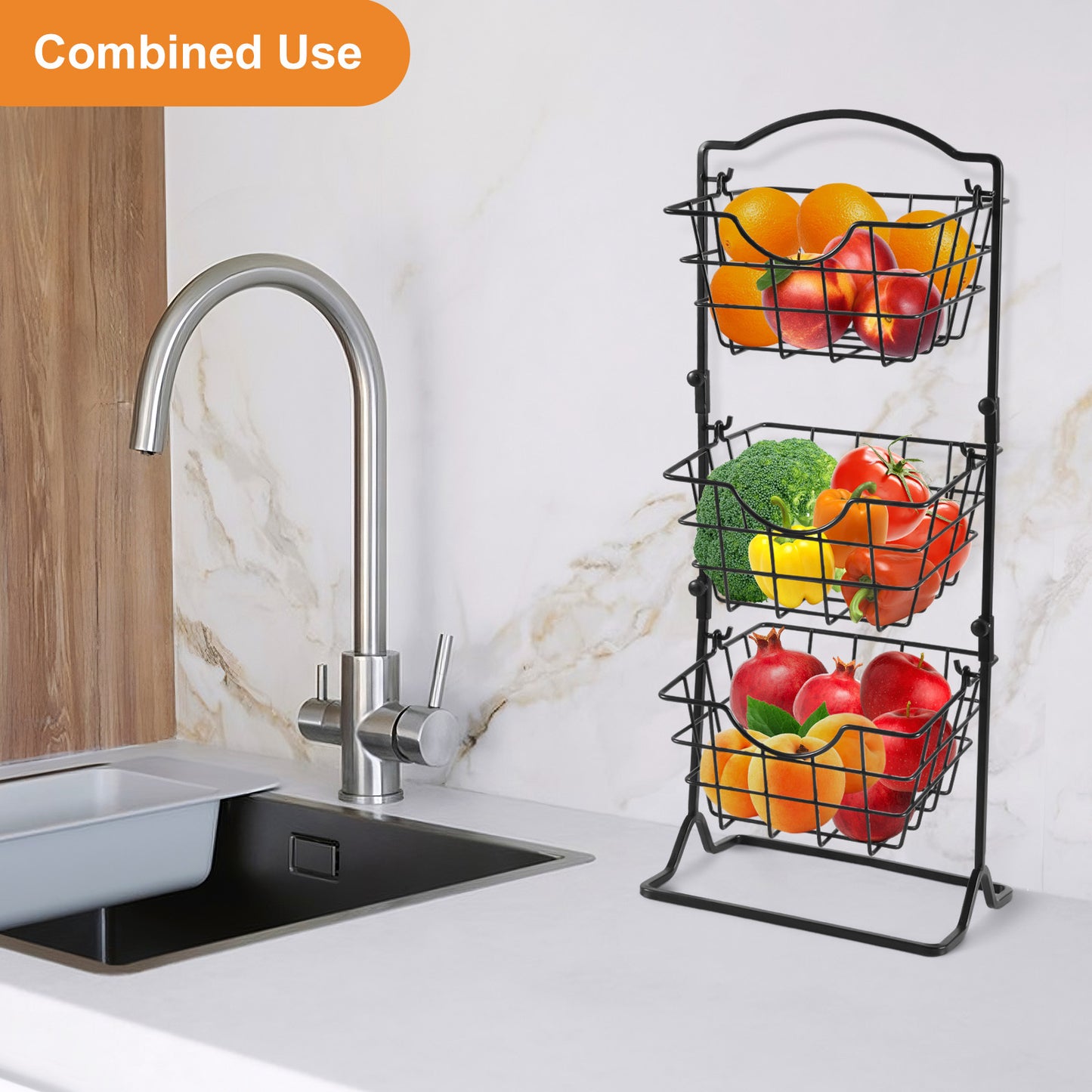 US Local Simple Multi-layer Iron Can Be Shaken Storage Shelf