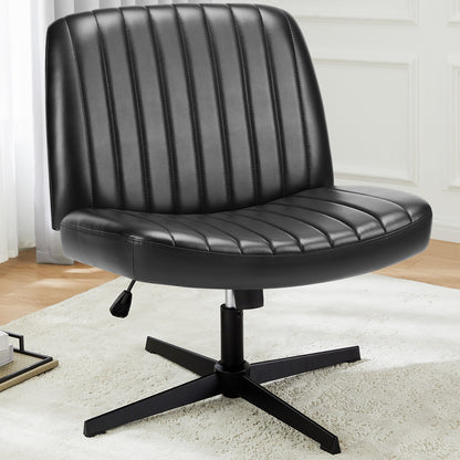 US Local Cross-Legged Chair,No Wheels Armless Swivel Home Office Chair