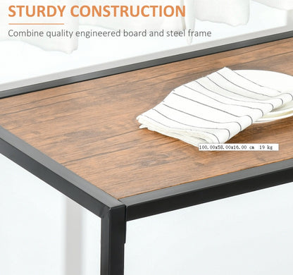 US Local Industrial Dining Table Set For 2 Compact Kitchen Table And Chairs Rustic Brown For Small Spaces