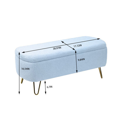 US Local Blue Bedside Storage Footstool
