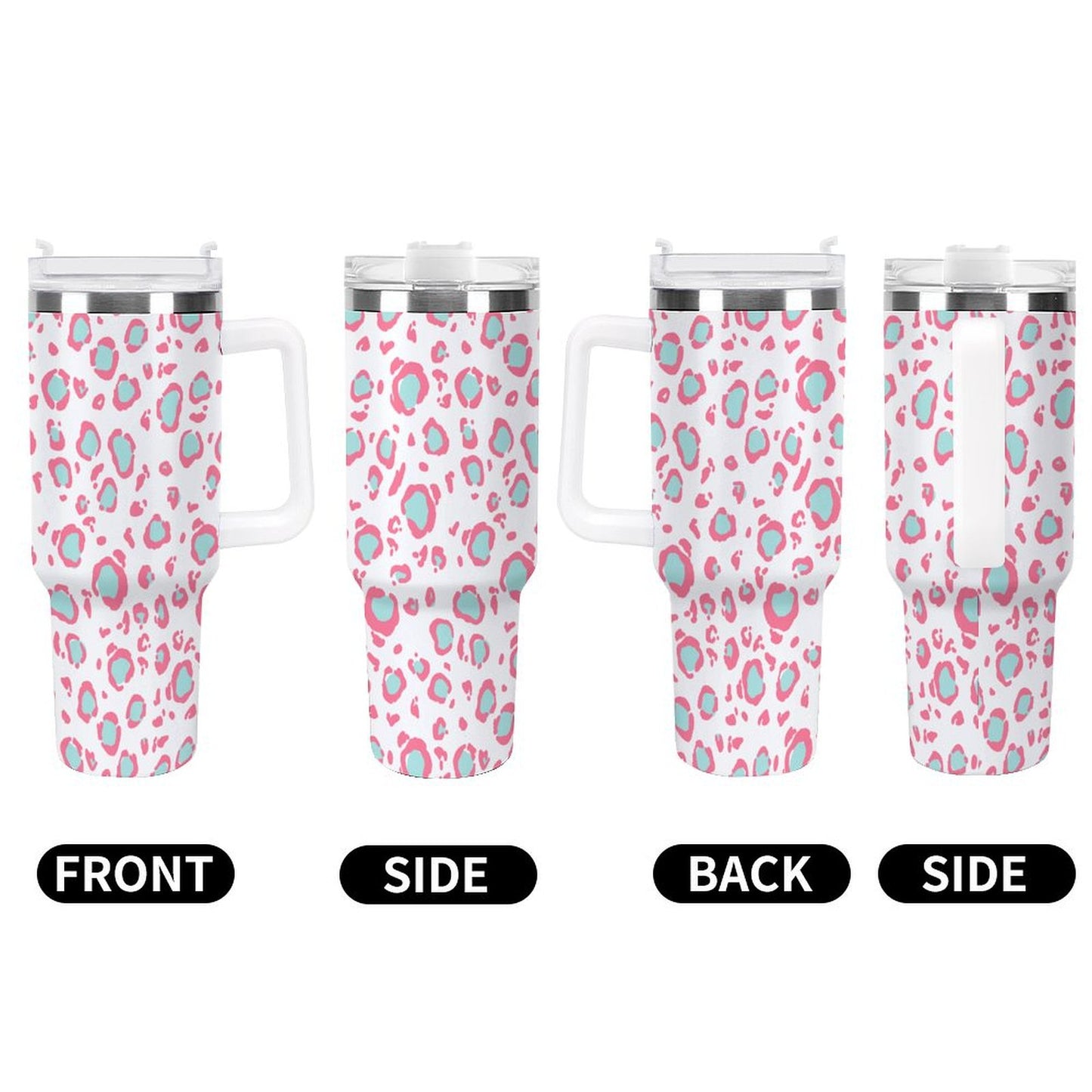 PHDT00201 POD US Local Tumbler 40 oz Large Capacity Car Cup Pink Leopard