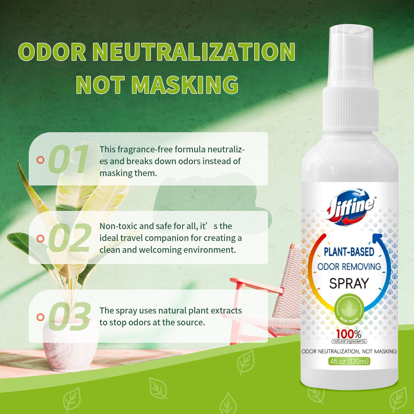 US Local JIFFINE Deodorant Spray