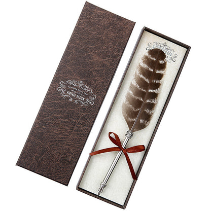 US Local European Retro Feather Pen Gift Box