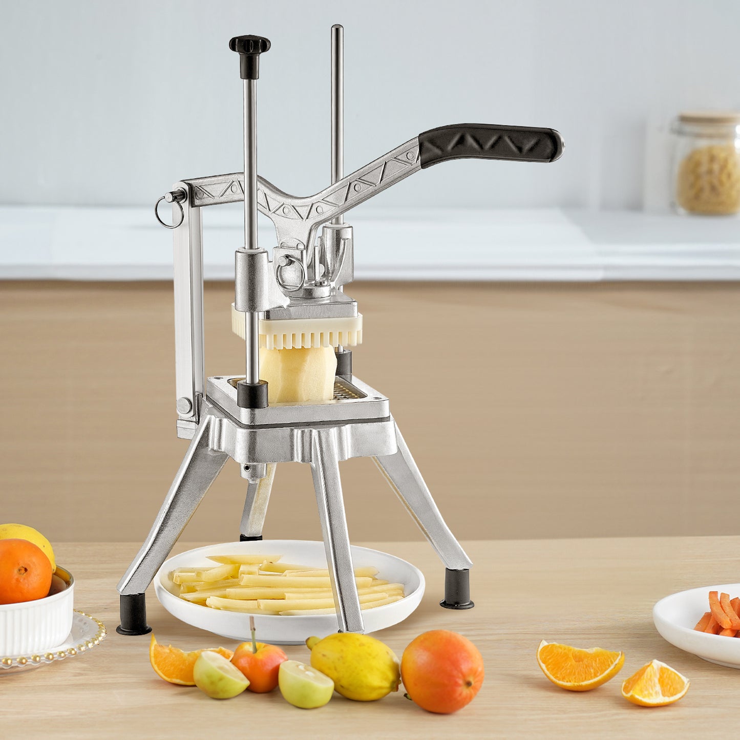 US Local VEVOR Commercial Chopper Commercial Vegetable Chopper With 4 Blades Fruits Dicer