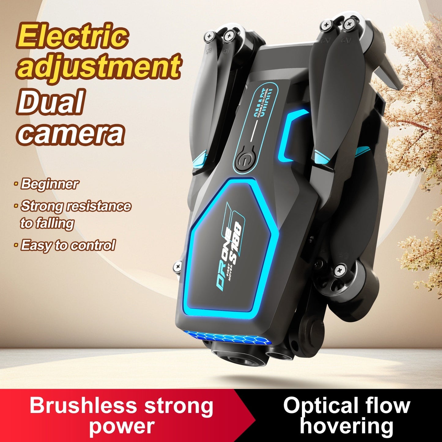 US Local S180 Max Brushless Racing Drone 4k Camera HD Obstacle Avoidance WIFI FPV Quadcopter Optical Flow Positioning Radio Control Toy